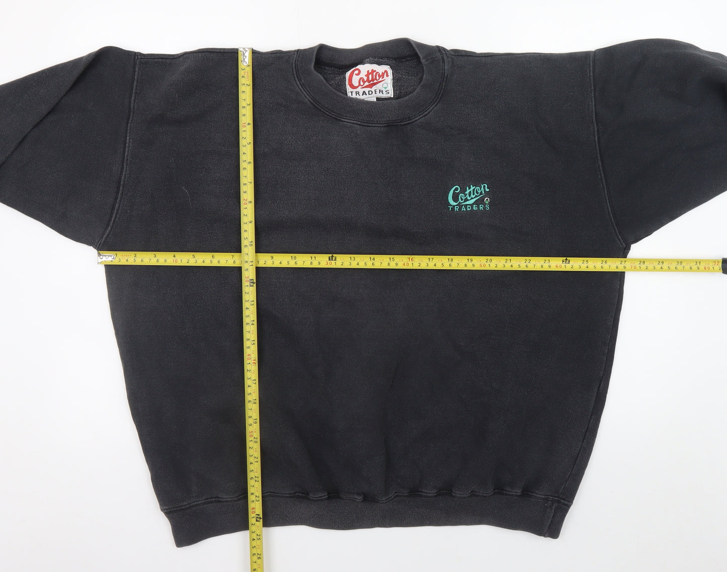 Cotton Traders Men's Black XL Crew Neck Pullover Sweatshirt