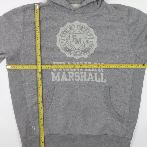 Franklin & Marshall Men’s Grey 2XL Pullover Hoodie with Logo