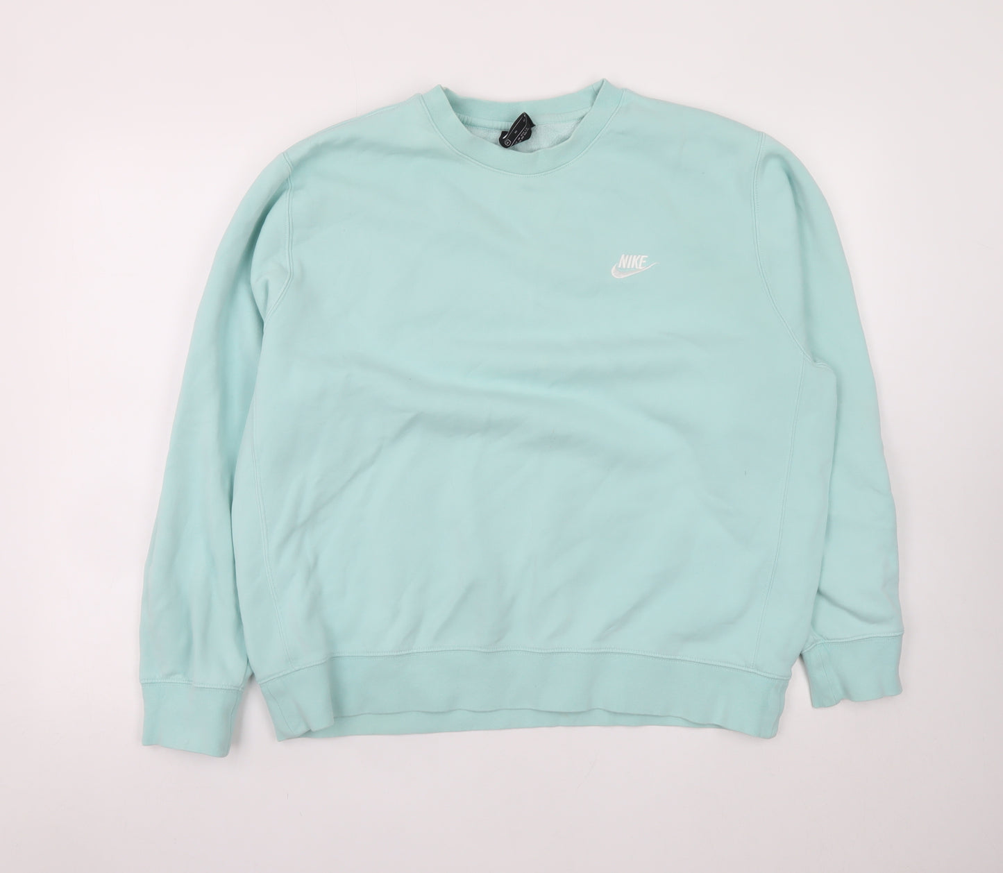 Nike Women Mint Green Crew Neck Pullover Sweatshirt Size M