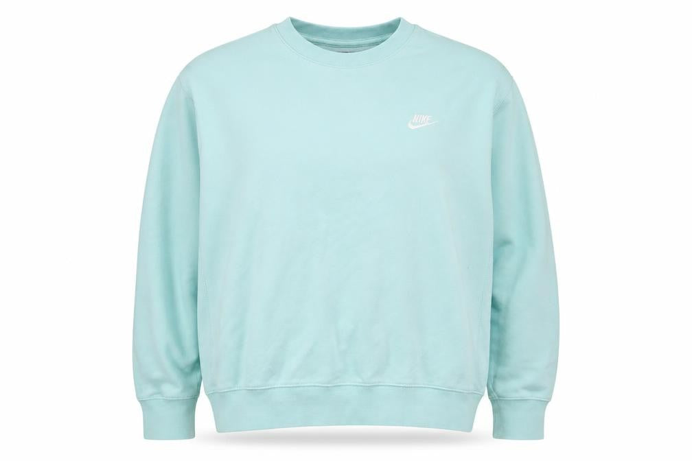 Front view of Nike Women Mint Green Crew Neck Pullover Sweatshirt, size M