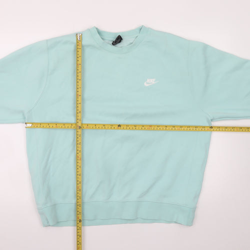 Nike Women Mint Green Crew Neck Pullover Sweatshirt Size M