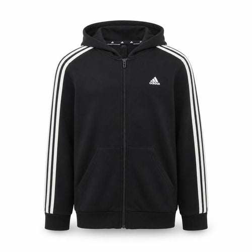Adidas Boys Black Full Zip Hoodie 13-14 Years Fleece Sportswear