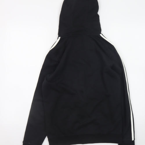 Adidas Boys Black Full Zip Hoodie 13-14 Years Fleece Sportswear