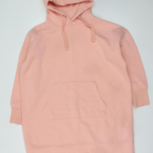 City Comfort Womens Pink Pullover Hoodie L Soft Fleece Tunic