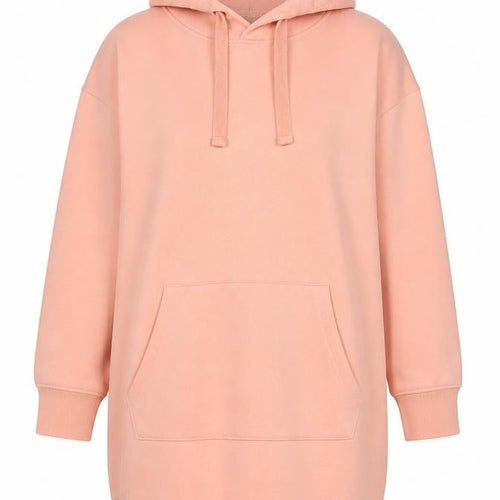 City Comfort Womens Pink Pullover Hoodie L Soft Fleece Tunic