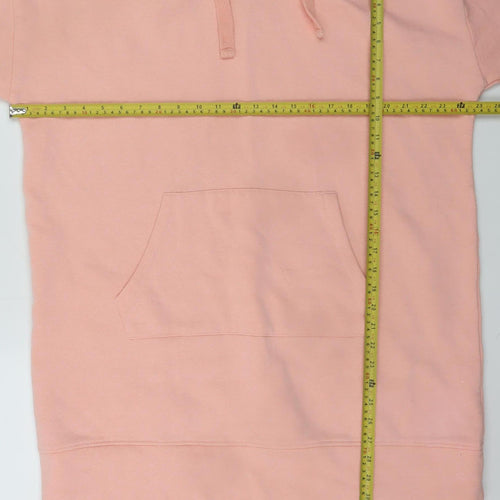 City Comfort Womens Pink Pullover Hoodie L Soft Fleece Tunic