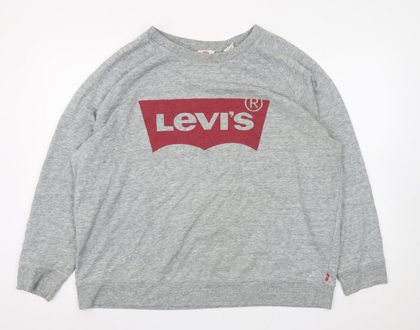 Levi's Men's Grey 3XL Graphic Logo Pullover Sweatshirt