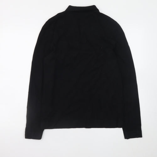 Marks and Spencer Autograph Men’s Black Medium Collared 1/2 Zip Jumper