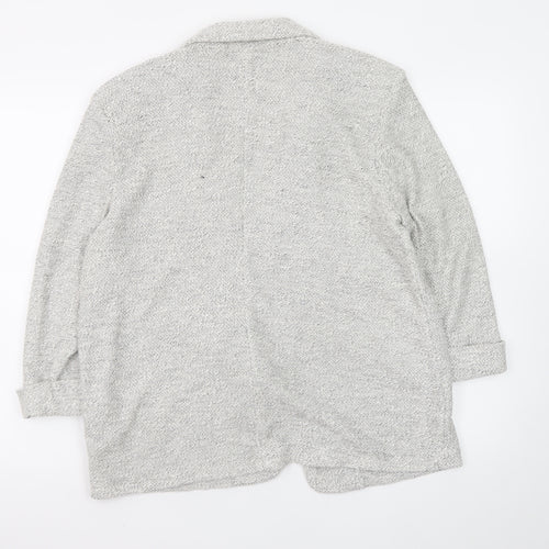 Tu Women Grey Cardigan Knit Long Sleeve Size 14