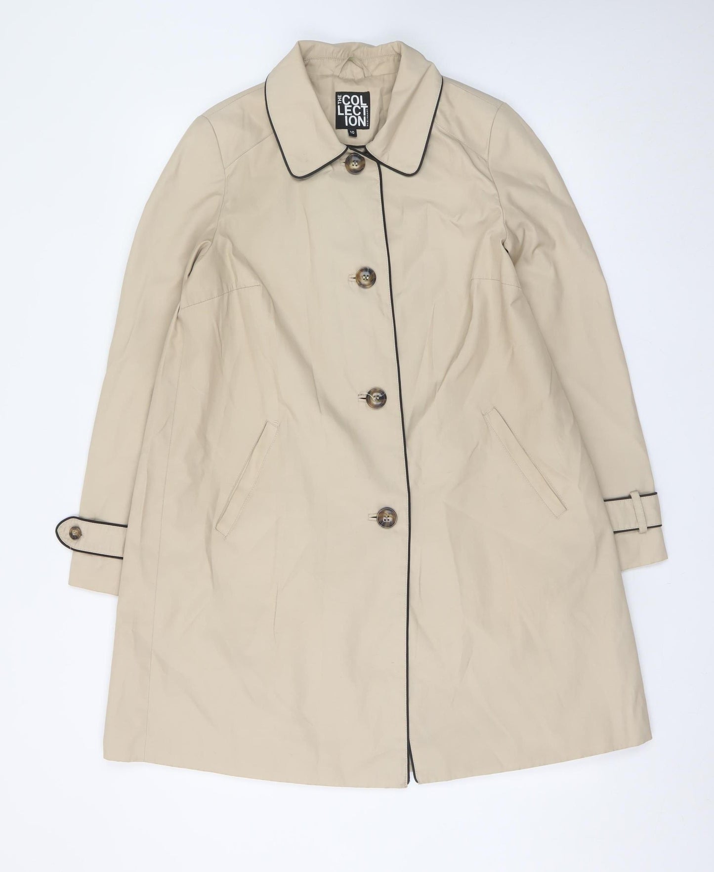 Debenhams The Collection Women’s Beige Size 10 Mid-Length Trench Coat