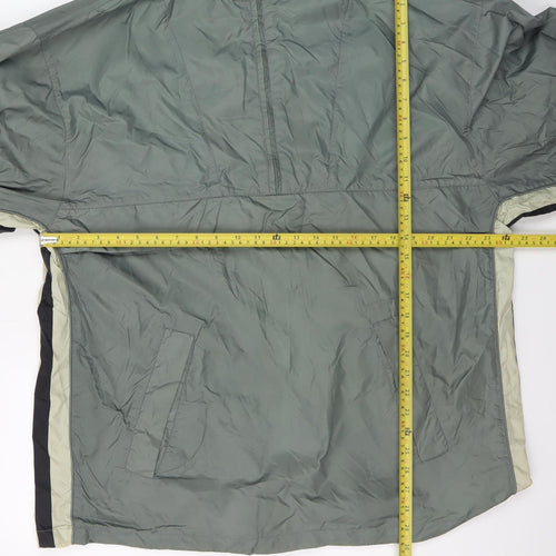 St. Bernard Men's Green L Windbreaker Hooded Lightweight Jacket