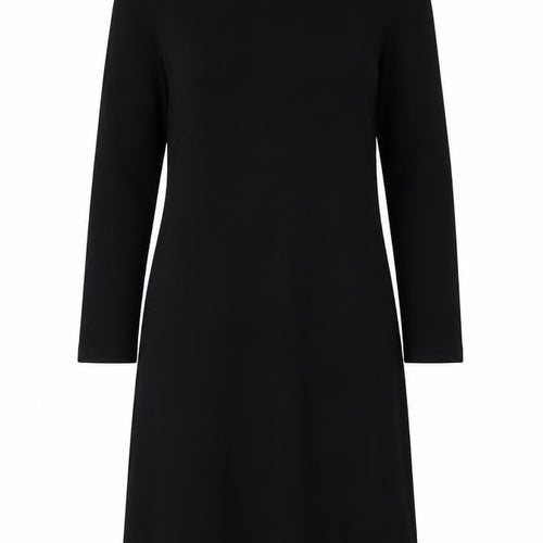 Marks and Spencer Women Black Size 8 Shift Jersey Long Sleeve Dress