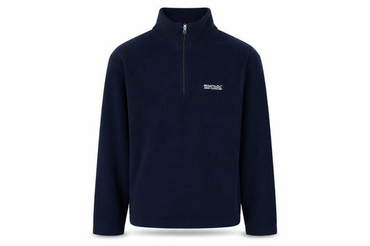 Front view of Regatta Men's Blue Fleece 1/4 Zip Pullover Sweatshirt M