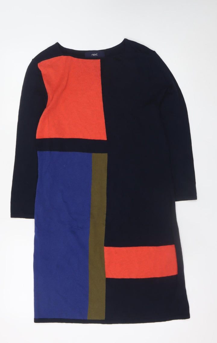 Next Women’s Multicoloured Colourblock Shift Dress Size 10