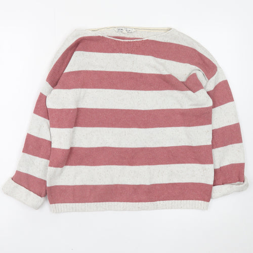 Fat Face Womens Multicoloured Stripe Cotton Wool Jumper Size 10
