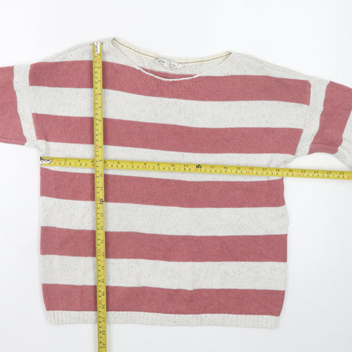 Fat Face Womens Multicoloured Stripe Cotton Wool Jumper Size 10