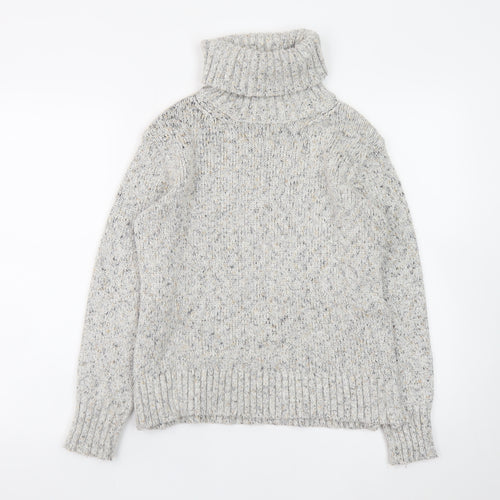 Great Plains Women’s Grey Roll Neck Chunky Knit Jumper UK 8
