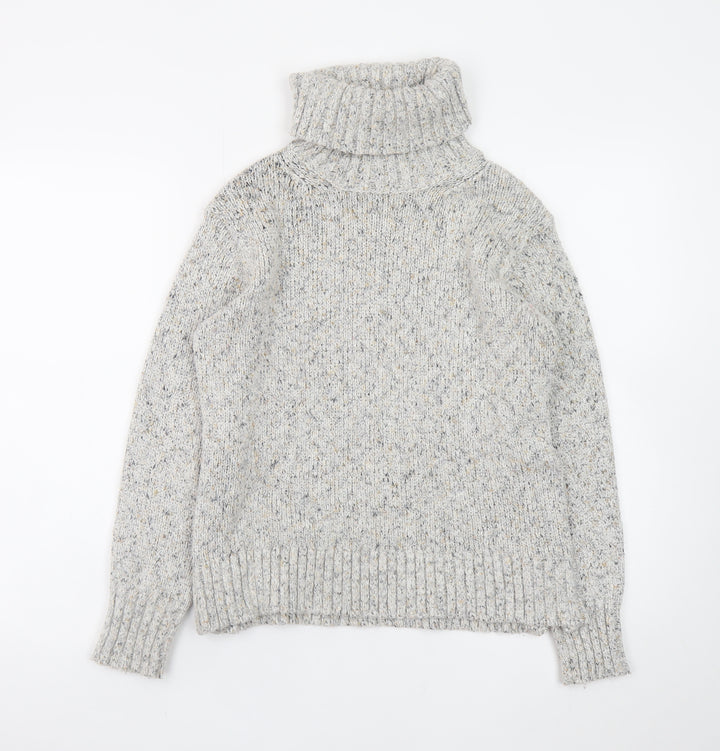 Great Plains Women’s Grey Roll Neck Chunky Knit Jumper UK 8