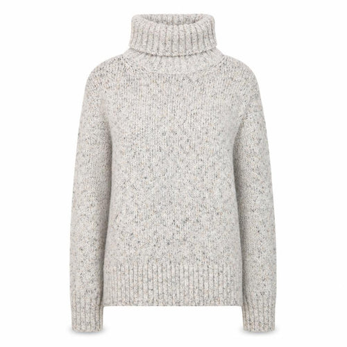 Great Plains Women’s Grey Roll Neck Chunky Knit Jumper UK 8