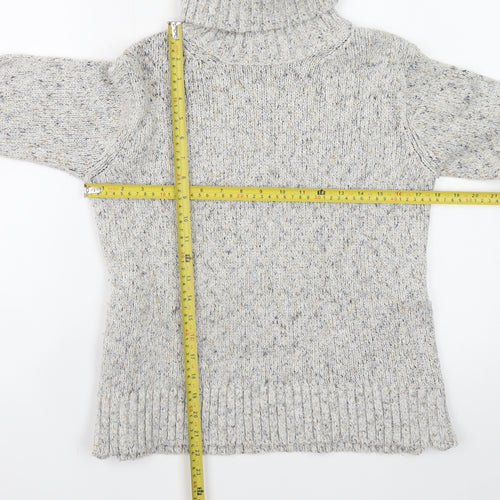 Great Plains Women’s Grey Roll Neck Chunky Knit Jumper UK 8
