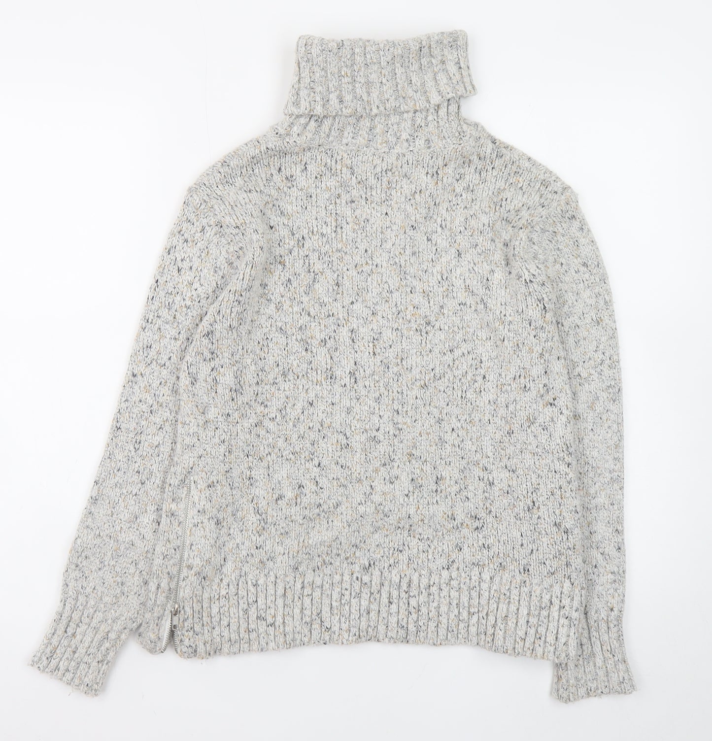 Great Plains Women’s Grey Roll Neck Chunky Knit Jumper UK 8