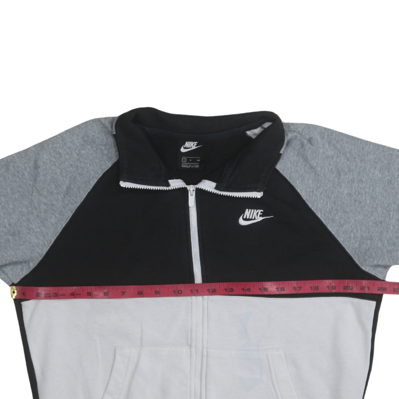 Nike Men's Black Grey White 2XL Colourblock Track Jacket