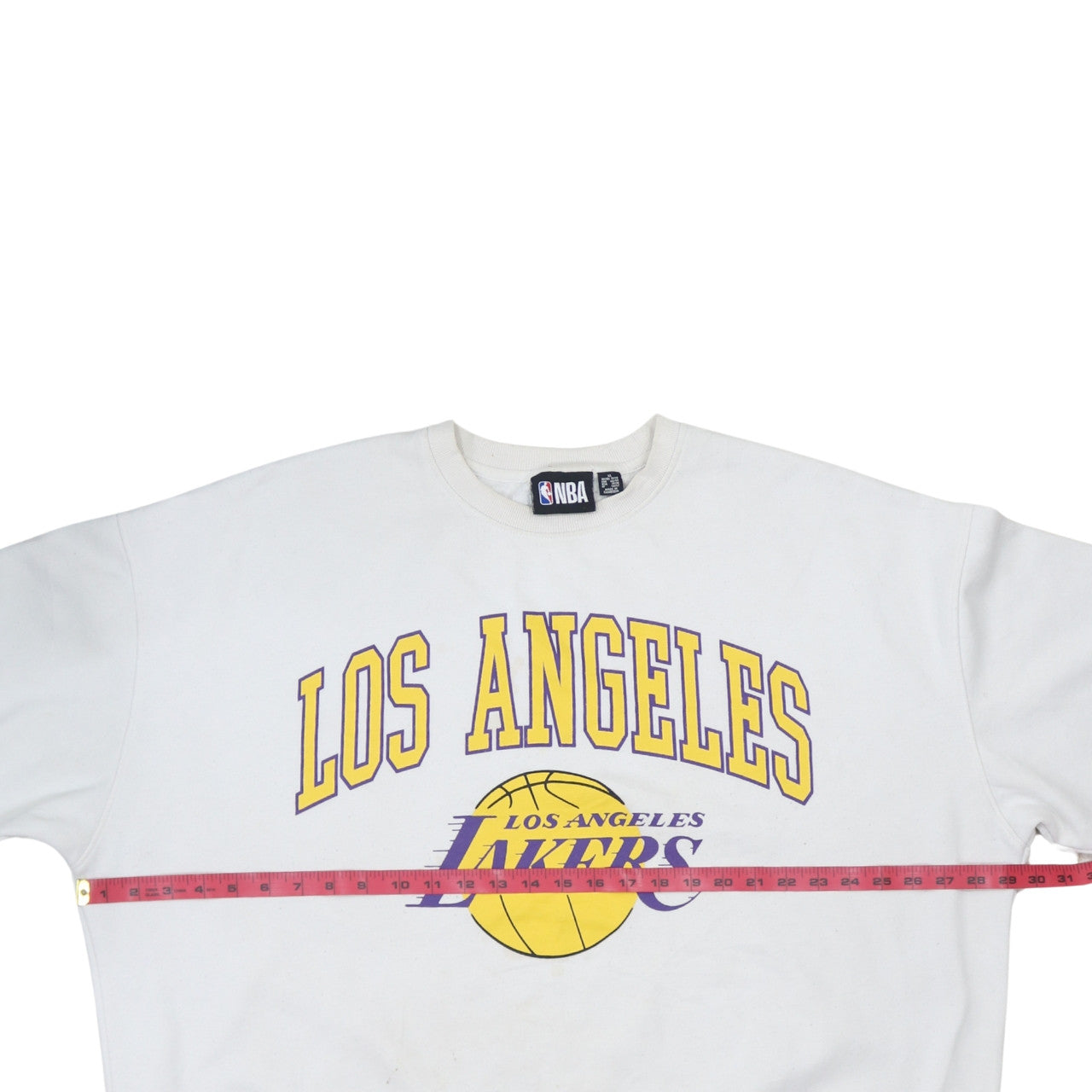 NBA Los Angeles Lakers White Sweatshirt Women XL Crew Neck Pullover