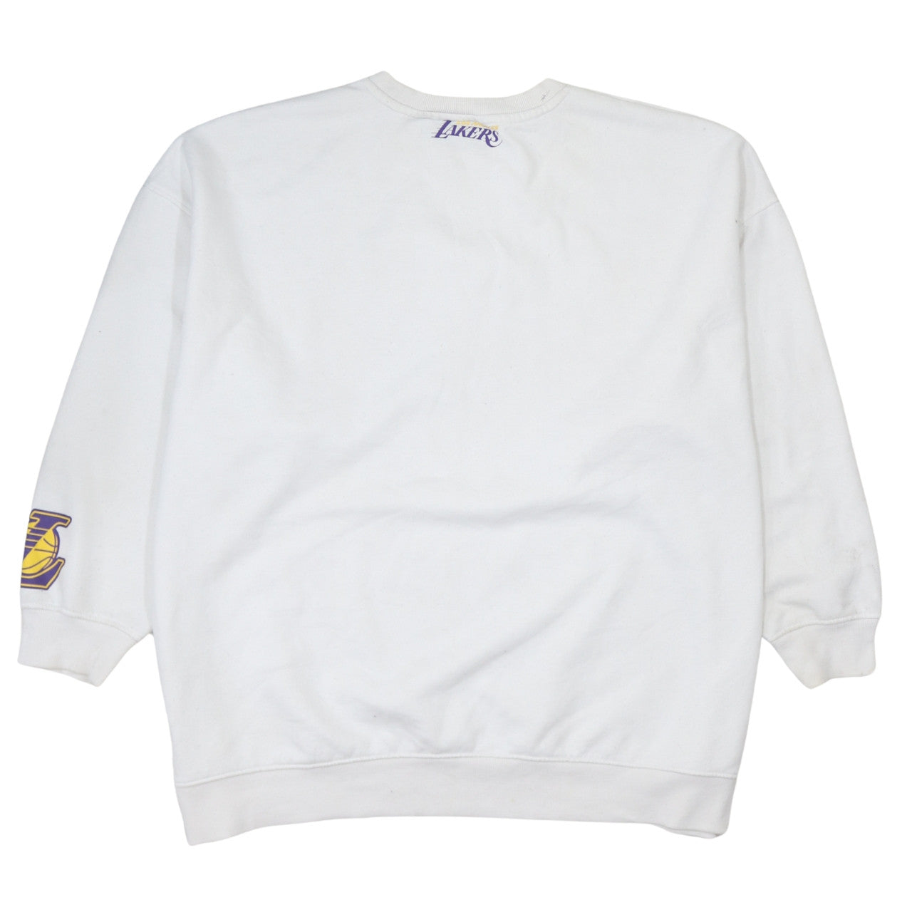 NBA Los Angeles Lakers White Sweatshirt Women XL Crew Neck Pullover