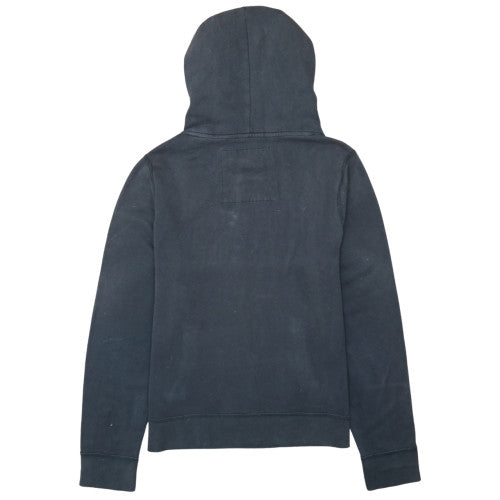 Hollister Mens Blue Pullover Hoodie L Embroidered Surf Design