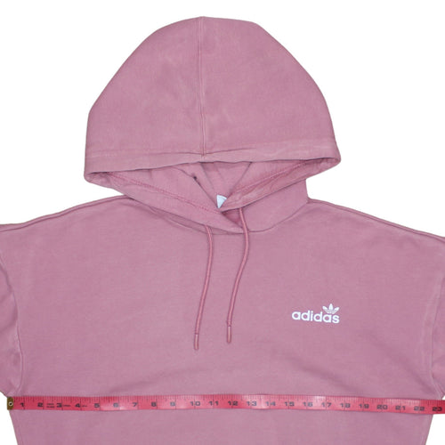 Adidas Womens Pink Pullover Hoodie Size 4 Cotton Blend Casual