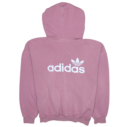 Adidas Womens Pink Pullover Hoodie Size 4 Cotton Blend Casual