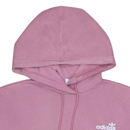 Adidas Womens Pink Pullover Hoodie Size 4 Cotton Blend Casual