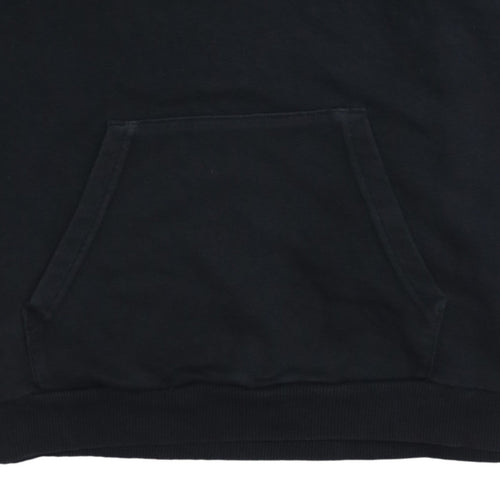 Puma Boys Black Pullover Hoodie 13-14 Years Logo Cotton Blend Sweatshirt