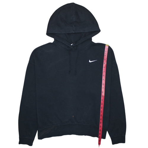 Nike Women's Black Pullover Hoodie L Cotton Fleece Casual