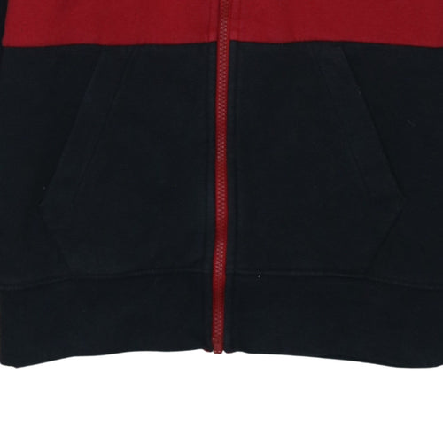 Jordan Boys Red Black Full Zip Hoodie Fleece Jacket XL Colourblock