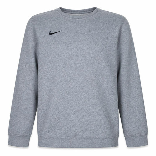 Front view of Nike Men's Grey Crew Neck Pullover Sweatshirt M Regular Fit