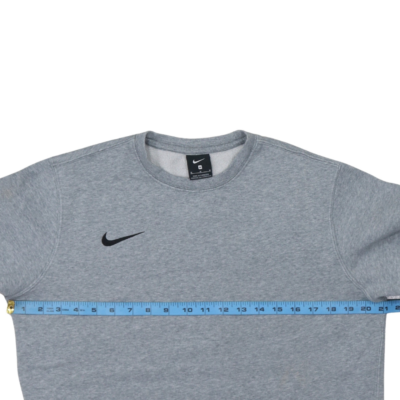Nike Men's Grey Crew Neck Pullover Sweatshirt M Regular Fit