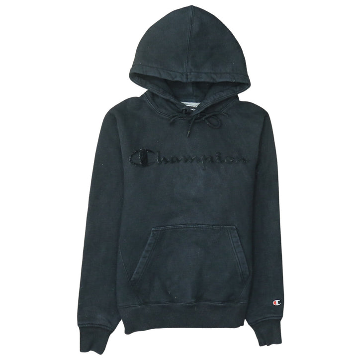 Champion Women Black Small Pullover Hoodie Sweatshirt with Logo