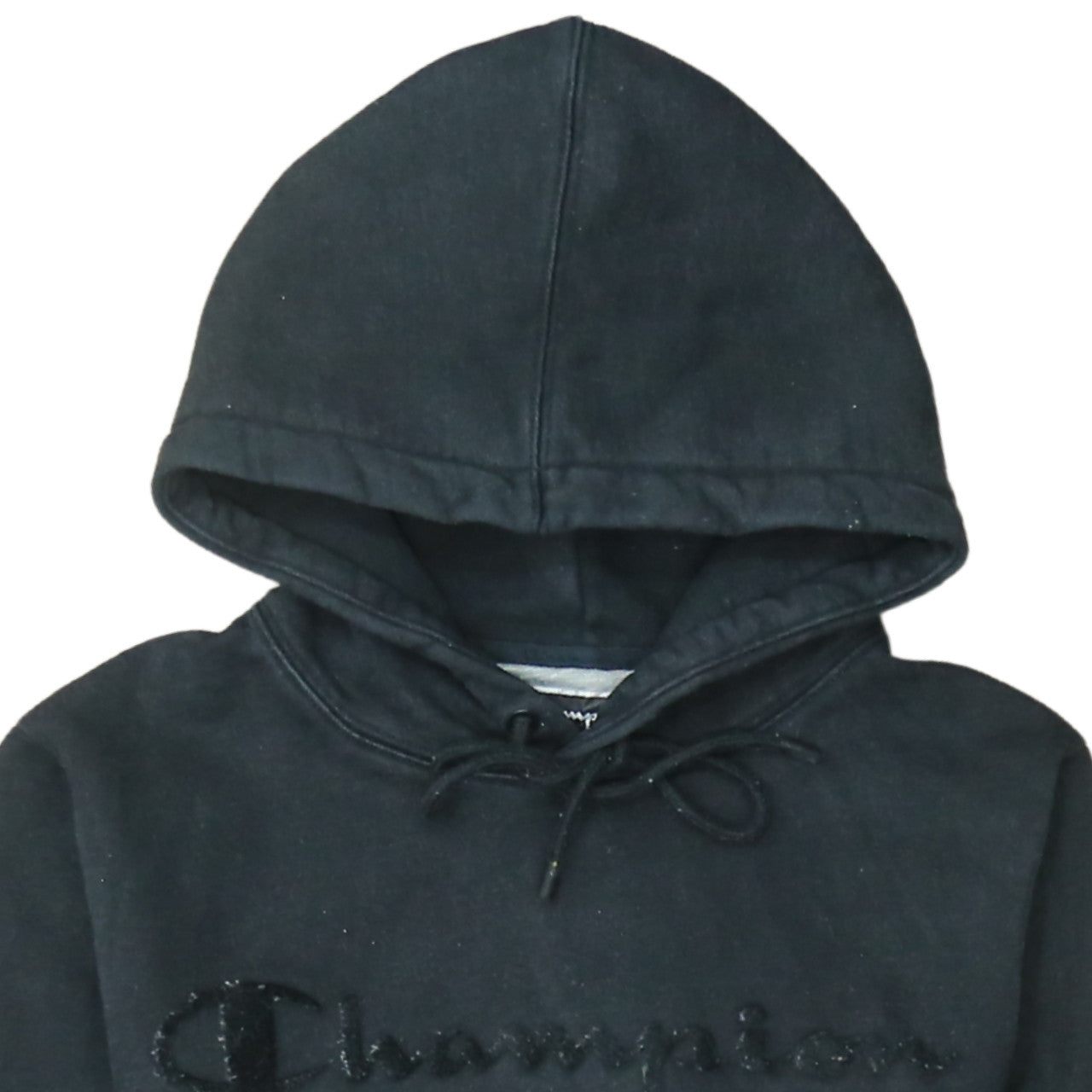 Champion Women Black Small Pullover Hoodie Sweatshirt with Logo