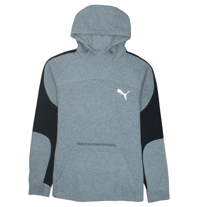 Puma Men's Grey XL Pullover Hoodie with Zip Pocket