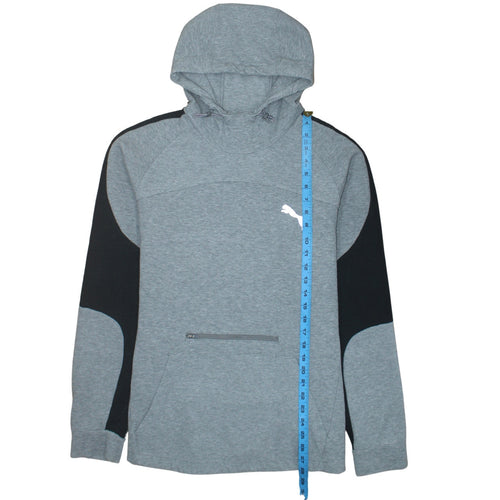 Puma Men's Grey XL Pullover Hoodie with Zip Pocket