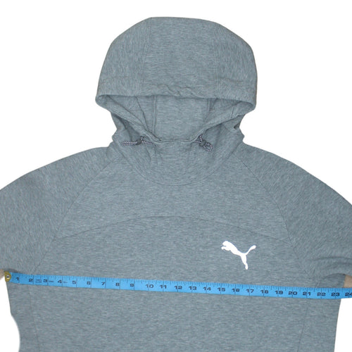 Puma Men's Grey XL Pullover Hoodie with Zip Pocket