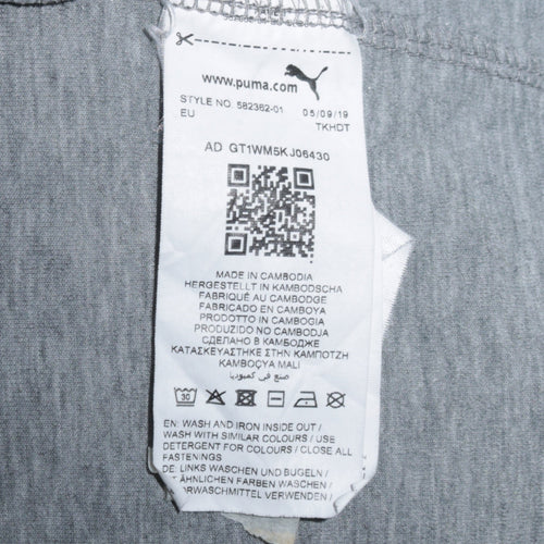 Puma Men's Grey XL Pullover Hoodie with Zip Pocket