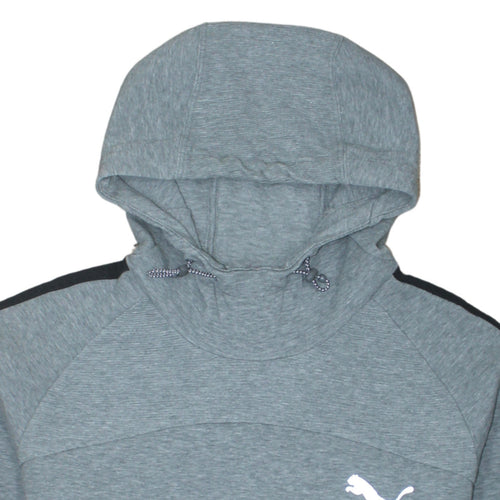 Puma Men's Grey XL Pullover Hoodie with Zip Pocket