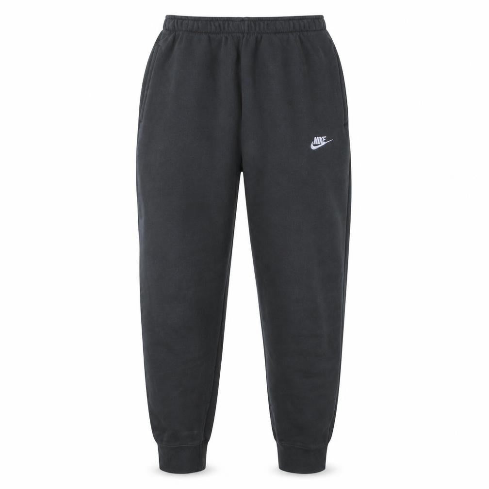 Front view of Nike Men's Black Fleece Jogger Sweatpants, size M, Regular Fit