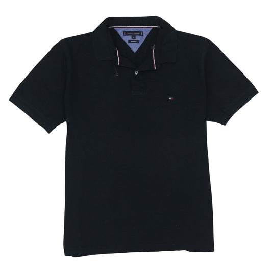 Tommy Hilfiger Men's Black Cotton Regular Fit Polo Shirt XL
