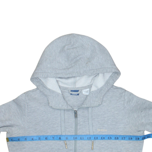 Reebok Men’s Grey Full Zip Hoodie Size M Regular Fit
