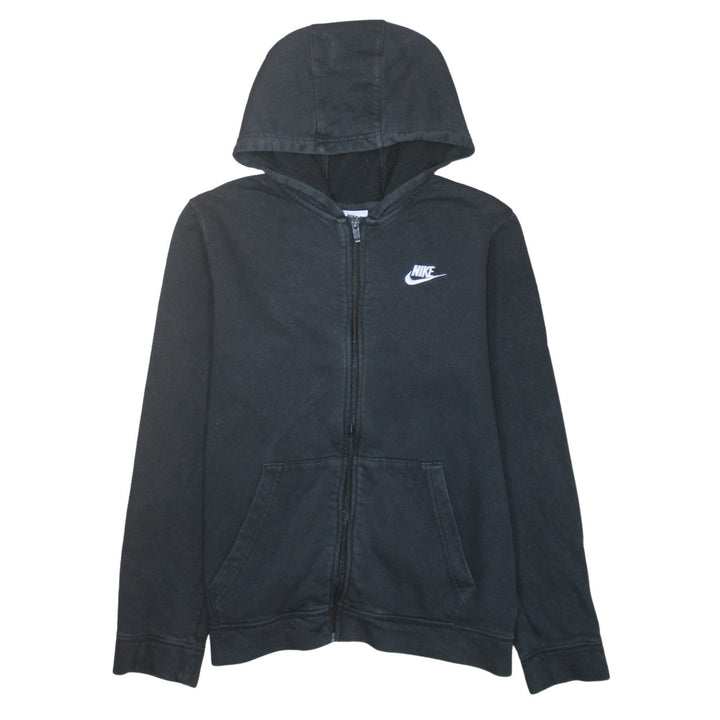 Nike Boys Black Full Zip Fleece Hoodie XL 158-170cm Sports Casual