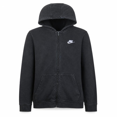Nike Boys Black Full Zip Fleece Hoodie XL 158-170cm Sports Casual