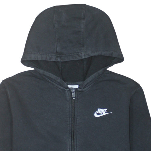 Nike Boys Black Full Zip Fleece Hoodie XL 158-170cm Sports Casual